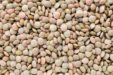Lentils pulse legumes vegetables vegetarian food background.