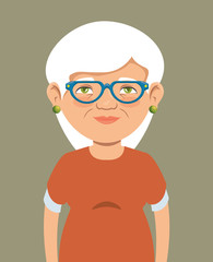 grandma avatar character icon vector illustration design