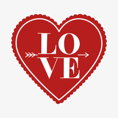 happy valentines day card vector illustration design