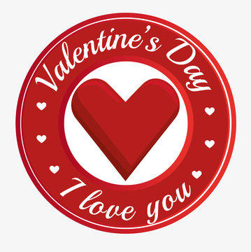 happy valentines day card vector illustration design