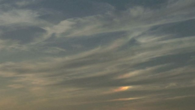 Sun Dog in Cirrus Clouds Time Lapse