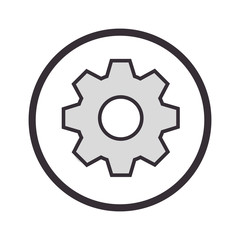 gear setting isolated icon vector illustration design
