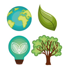 set eco friendly icons vector illustration design