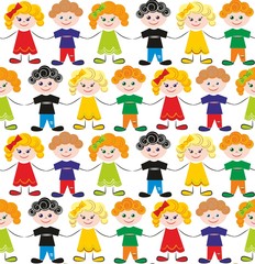 Бесшовный фон с детьми