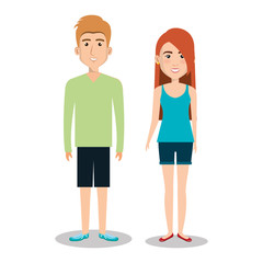 Obraz premium persons group avatars characters vector illustration design