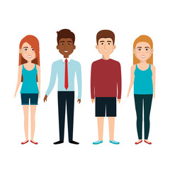 Fototapeta premium persons group avatars characters vector illustration design