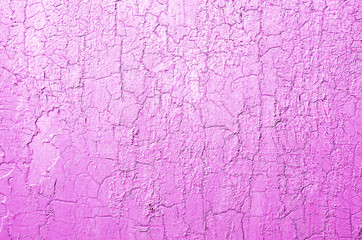 Old Damaged Cracked Paint Wall, Grunge Background, pink color