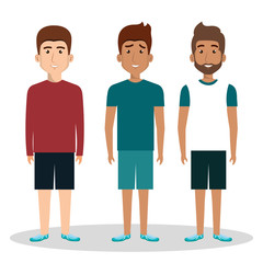 Fototapeta premium persons group avatars characters vector illustration design