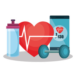 weareable technology with healthy lifestyle vector illustration design