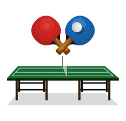 ping pong sport emblem icon vector illustration design