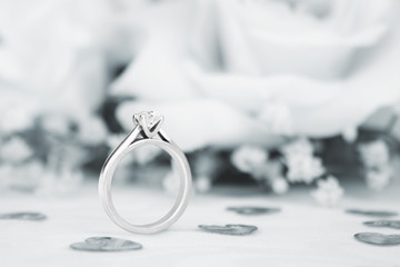 wedding engagement ring - obrazy, fototapety, plakaty