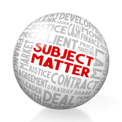 Subject matter concept