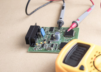circuit board with electronic components