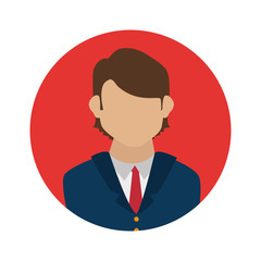 businessman character avatar icon vector illustration design