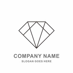 Naklejka premium Geometric Diamond Outline Strips Jewellery Fashion Accessories Business Company Stock Vector Logo Design Template 