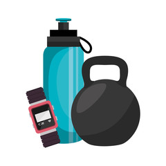 bottle water gym icon vector illustration design