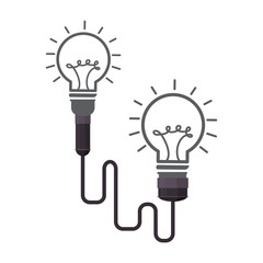 bulb light education icon vector illustration design