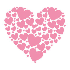 heart love card decoration vector illustration design