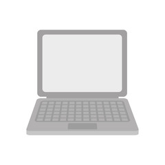 gray laptop device gadget technology vector illustration eps 10