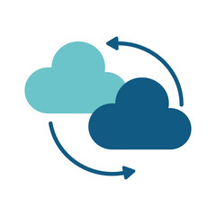 clouds system technology connect design vector illustration eps 10