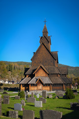 Fototapeta na wymiar Heddal Stave church in Norway