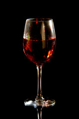 Wine glass with white Zin.