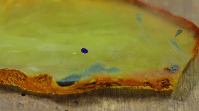 Amber jewelry rock