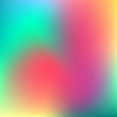 Abstract pink, teal, purple and green blur color gradient background for web, presentations and prints. Vector illustration.