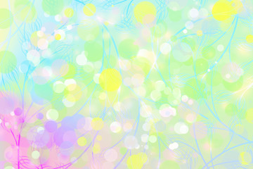 Abstract multicolor pastel and brilliant color bubble dot spring design for Easter or Party