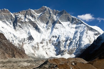 View of top of Lhotse, South rock face