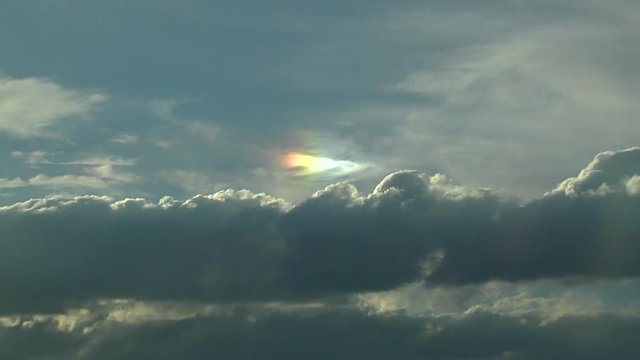 Mock Sun or Sun Dog above Cloud Bank