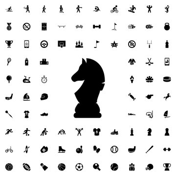 chess horse icon illustration