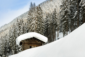 Monstein near Davos during winter, Switzerland, EU