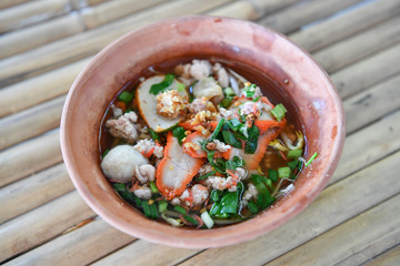 Noodles soup with pork