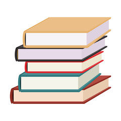 Stack of books vector illustration.