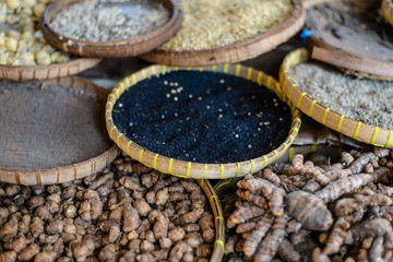 Spices on a daily market