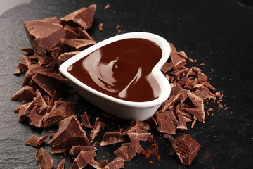 Melting chocolate / melted chocolate/ chocolate swirl/ stack/ ch