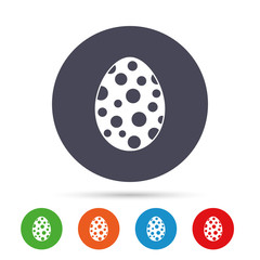 Easter egg sign icon. Easter tradition symbol.