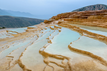 Badab-e Surt travertine terrace