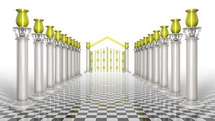 Classical design iron gate