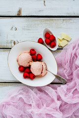 Raspberry ice-cream
