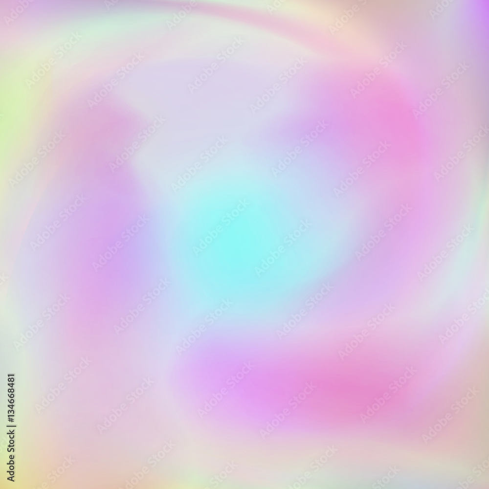 Poster abstract background with holographic effect. hologram design card in pastel colors. blurred colorful