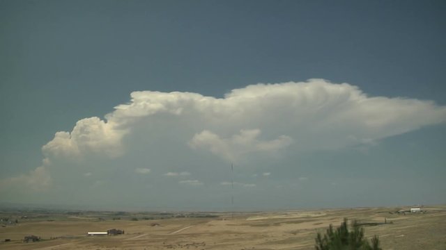 Classic Anvil on Cumulonimbus Cloud Marks Thunderstorm
