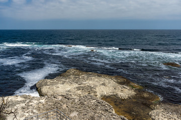 Rocks at coastline of town of Tsarevo, Burgas Region, Bulgaria