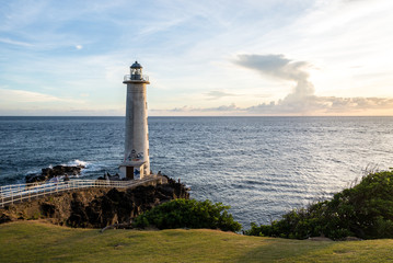 lighthouse of Vieux-Fort at sunset