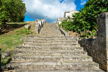 stairs of slavery in Guadeloupe - Memorial