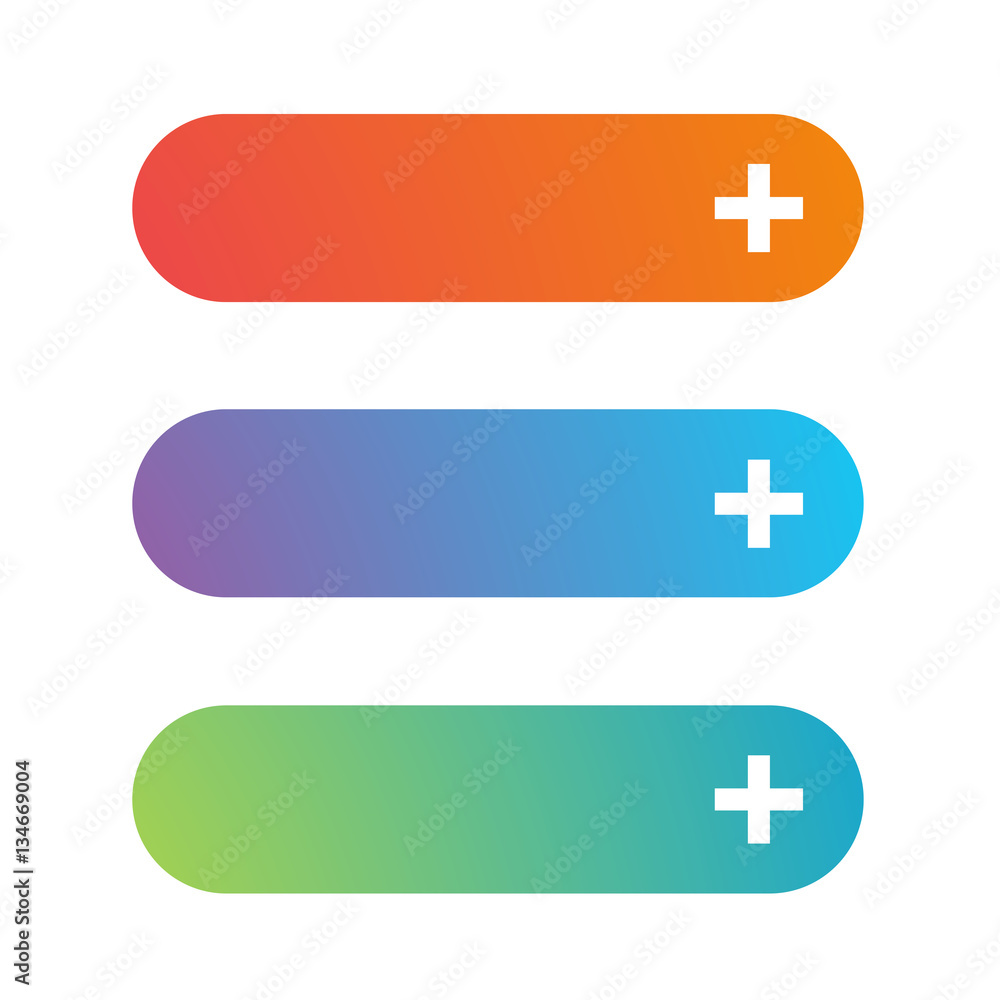 Poster empty web button set