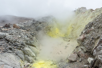 crater of  volcano 