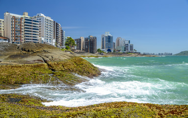 Brazilian coastline . Guarapari , Espirito Santo .