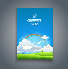 Fototapeta premium Nature template with raimbow
